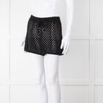 Anine Bing Black Crochet Knit Shorts
