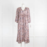 Dea Kudibal Pink Blue White Paisley Print Dress