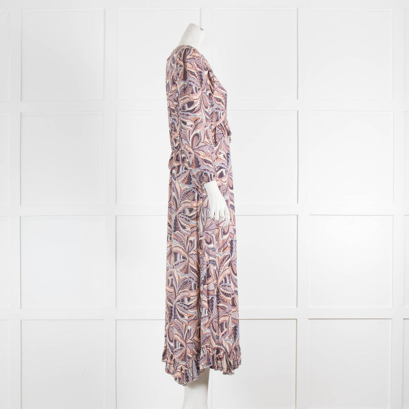 Dea Kudibal Pink Blue White Paisley Print Dress