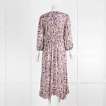 Dea Kudibal Pink Blue White Paisley Print Dress