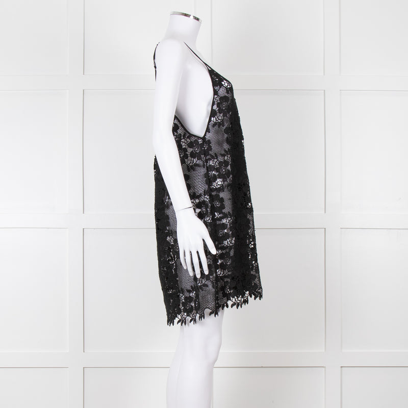 Melissa Odabash Black Crochet Strappy Beach Dress
