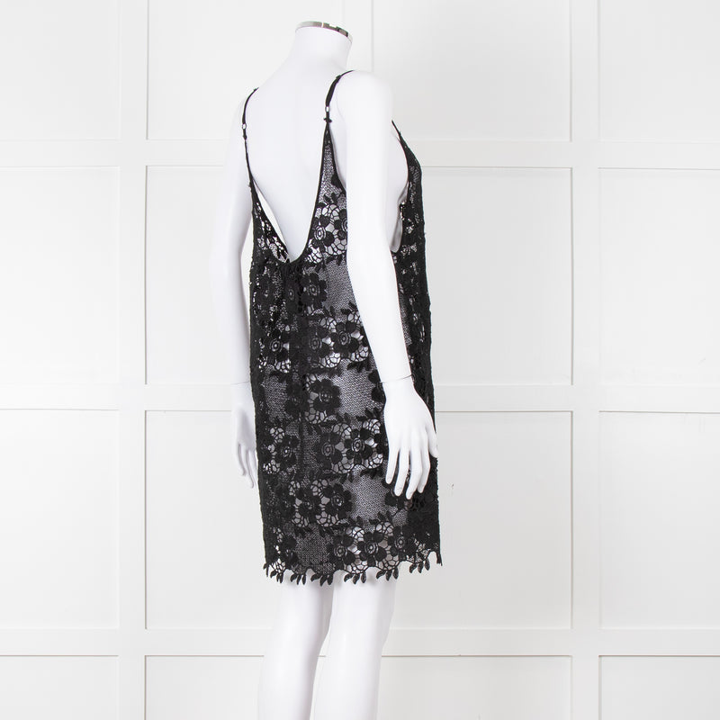 Melissa Odabash Black Crochet Strappy Beach Dress