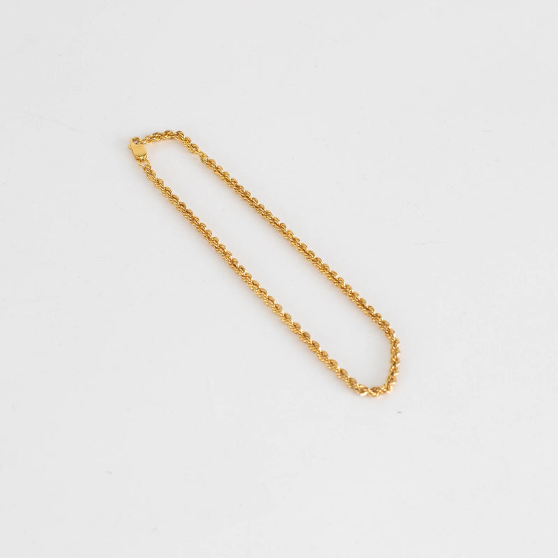 Otiumberg Gold Plated Delicate Rope Chain Anklet