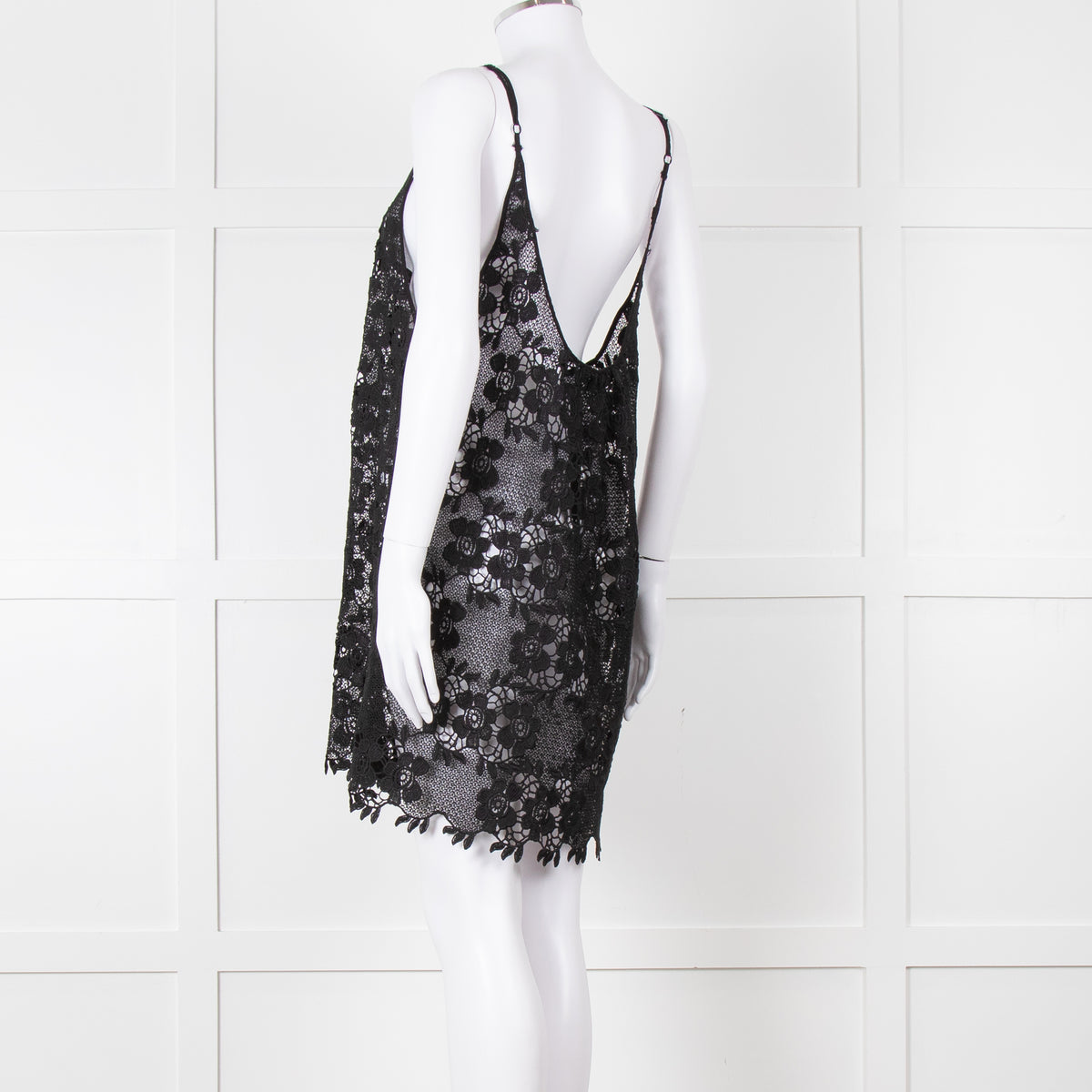 Melissa Odabash Black Crochet Strappy Beach Dress