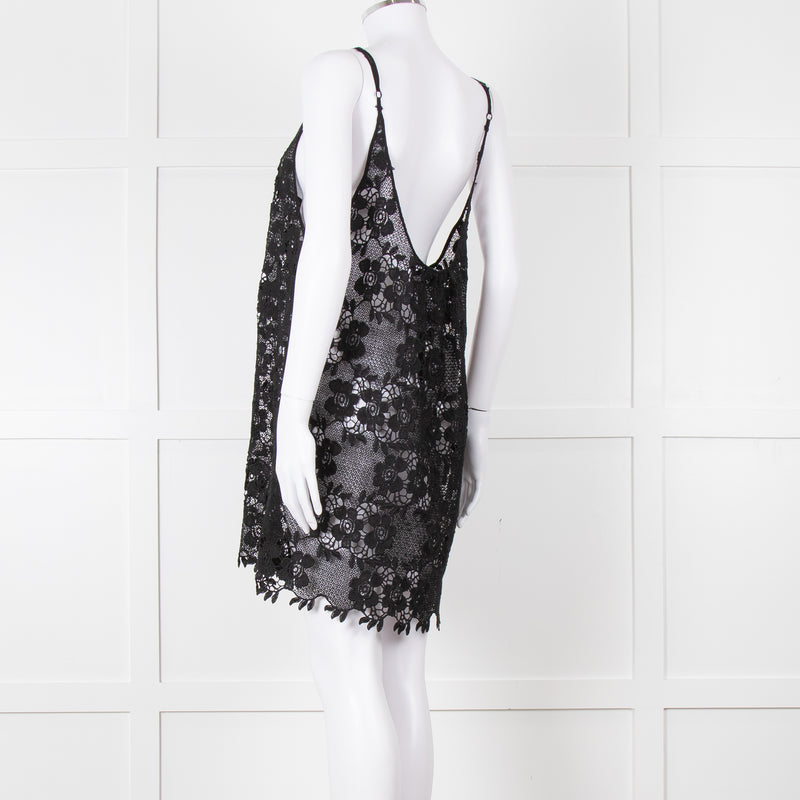 Melissa Odabash Black Crochet Strappy Beach Dress