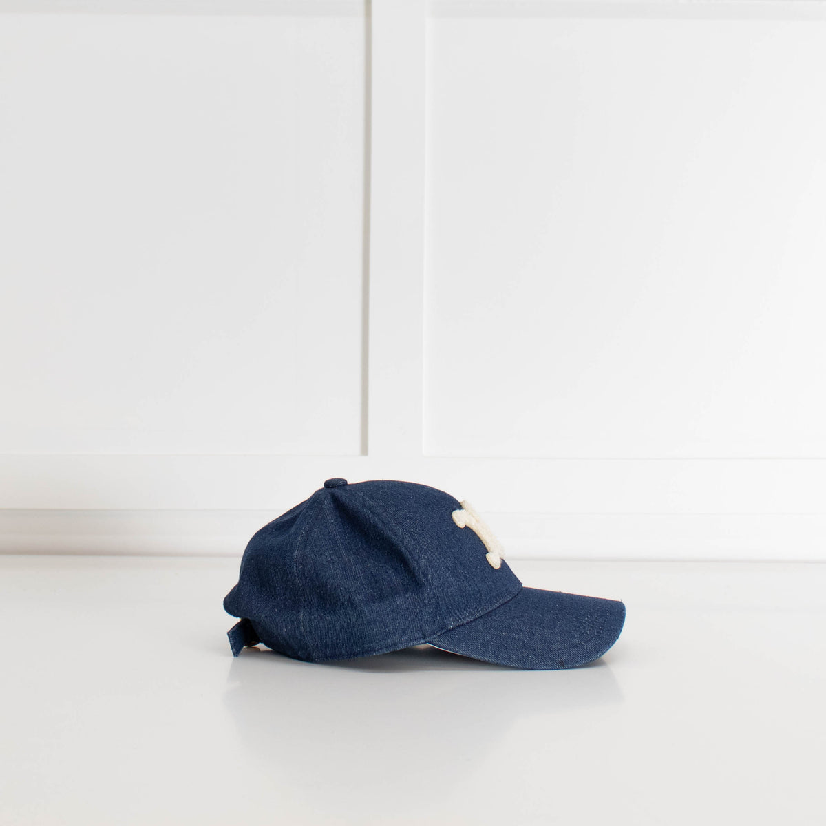 Celine Blue Denim Triomphe Baseball Cap