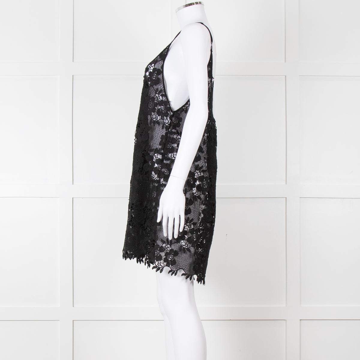 Melissa Odabash Black Crochet Strappy Beach Dress