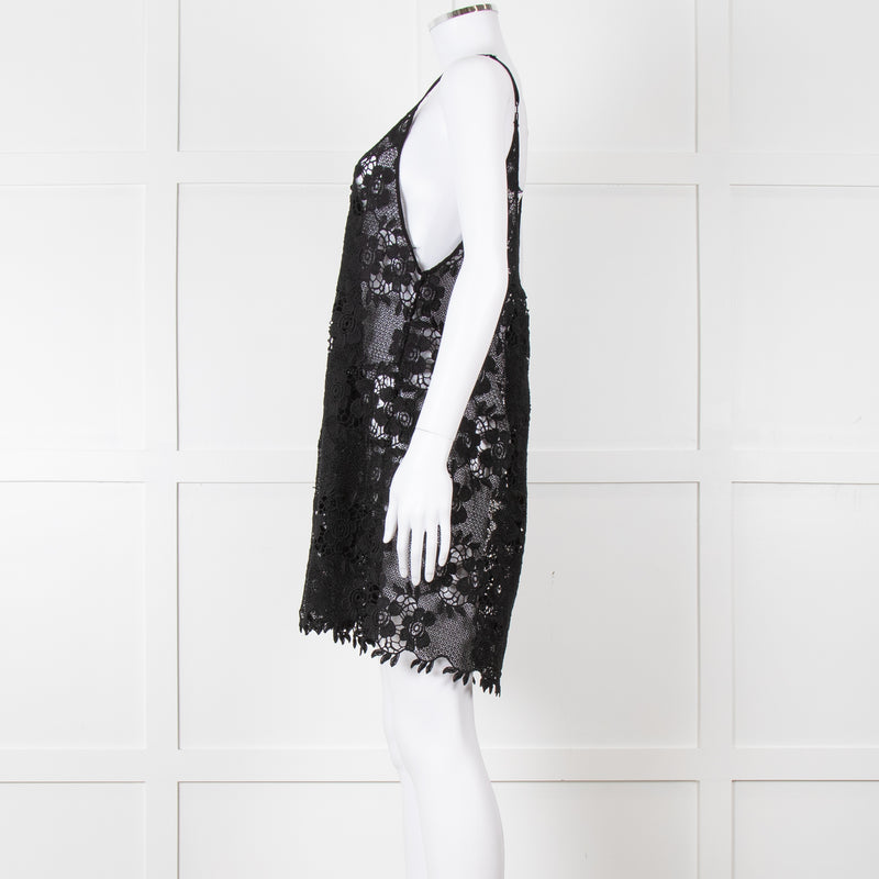 Melissa Odabash Black Crochet Strappy Beach Dress