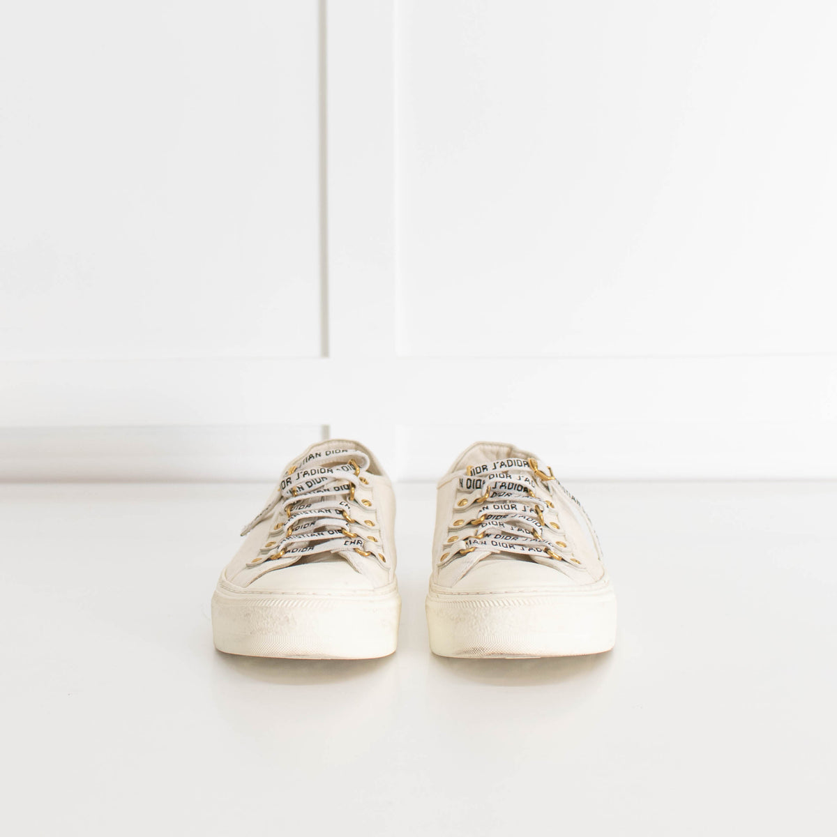Christian Dior Cream  Canvas Walk'N'Dior Trainers