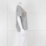 Markus Lupfer Grey Diamante Lips T Shirt