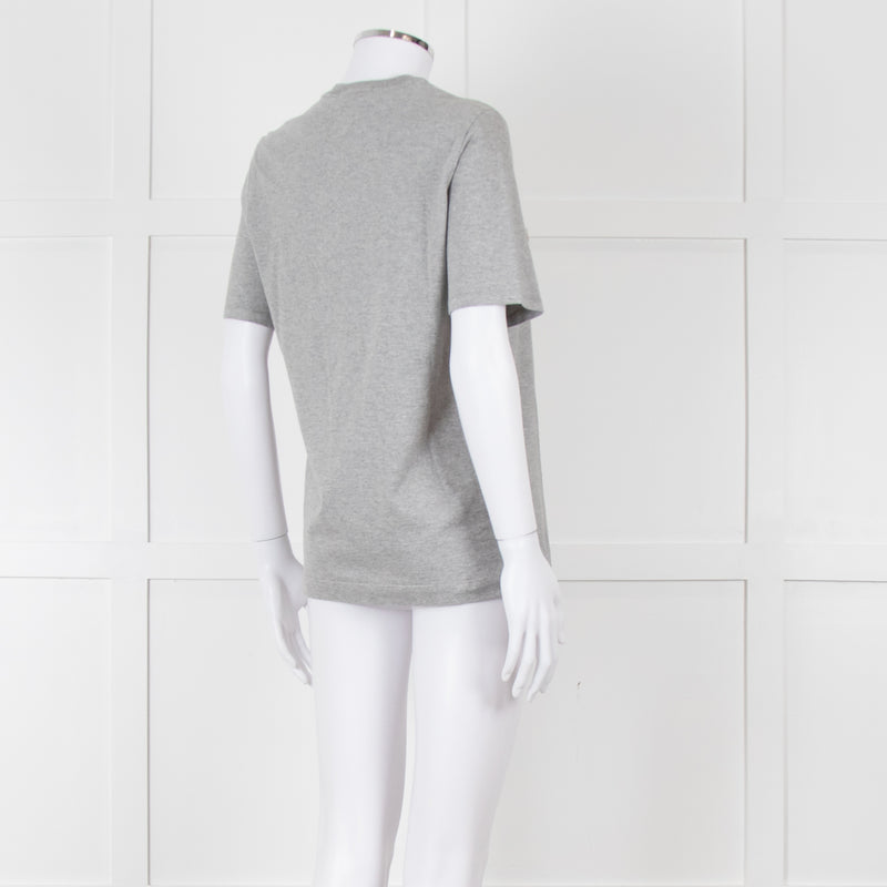 Markus Lupfer Grey Diamante Lips T Shirt