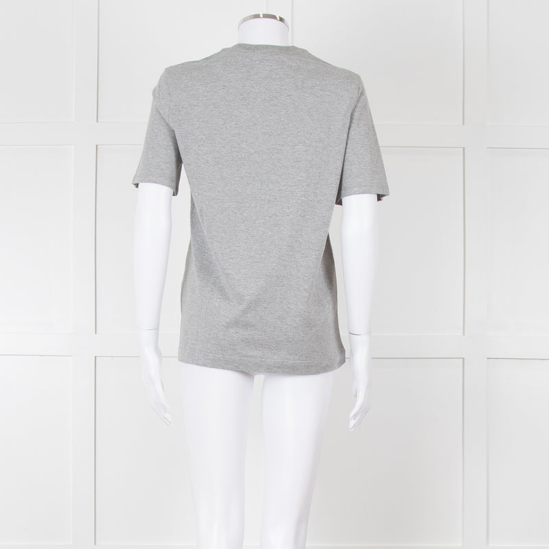 Markus Lupfer Grey Diamante Lips T Shirt