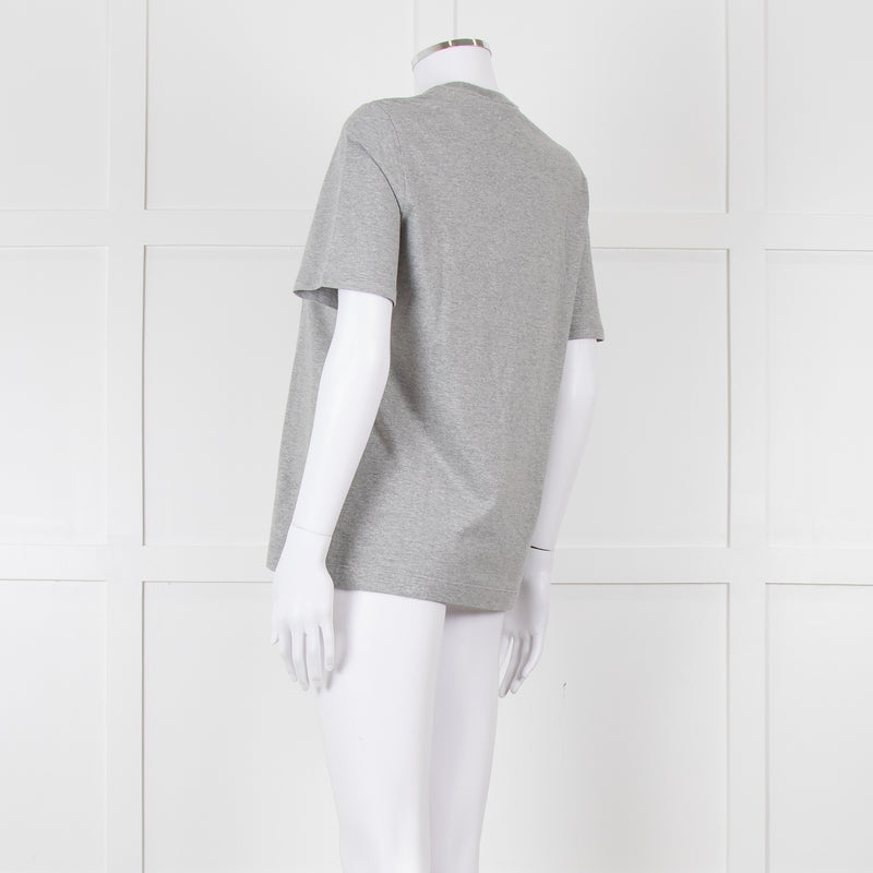 Markus Lupfer Grey Diamante Lips T Shirt