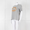 Markus Lupfer Grey Diamante Lips T Shirt