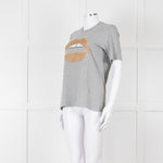 Markus Lupfer Grey Diamante Lips T Shirt