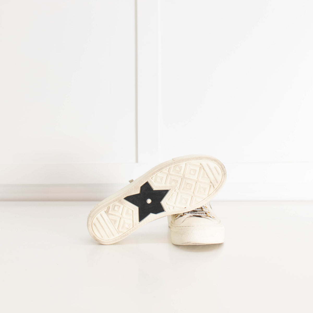 Christian Dior Cream  Canvas Walk'N'Dior Trainers