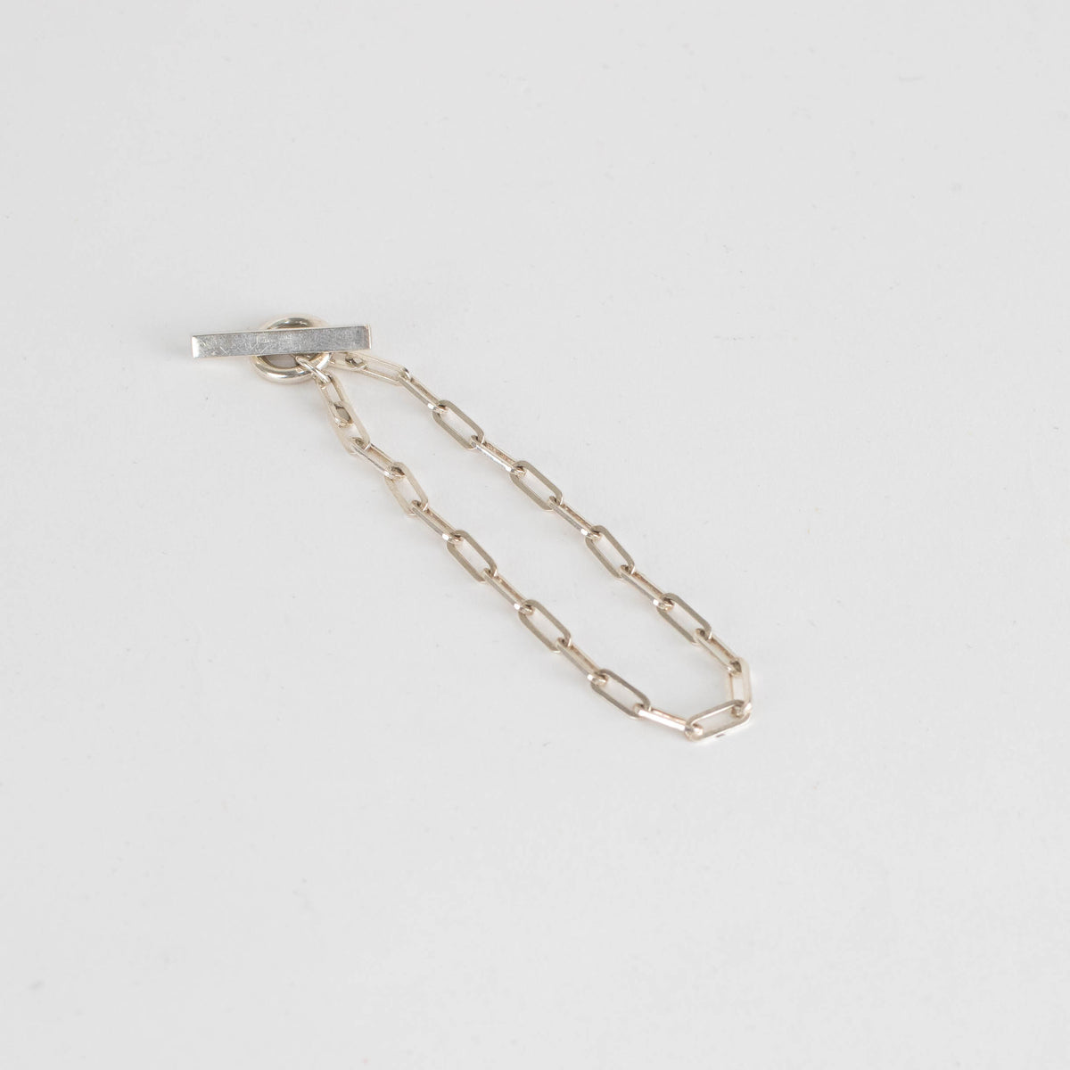 Otimberg T bar Signature Chain Link Silver Bracelet