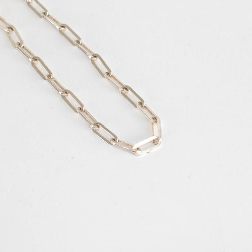 Otimberg T bar Signature Chain Link Silver Bracelet