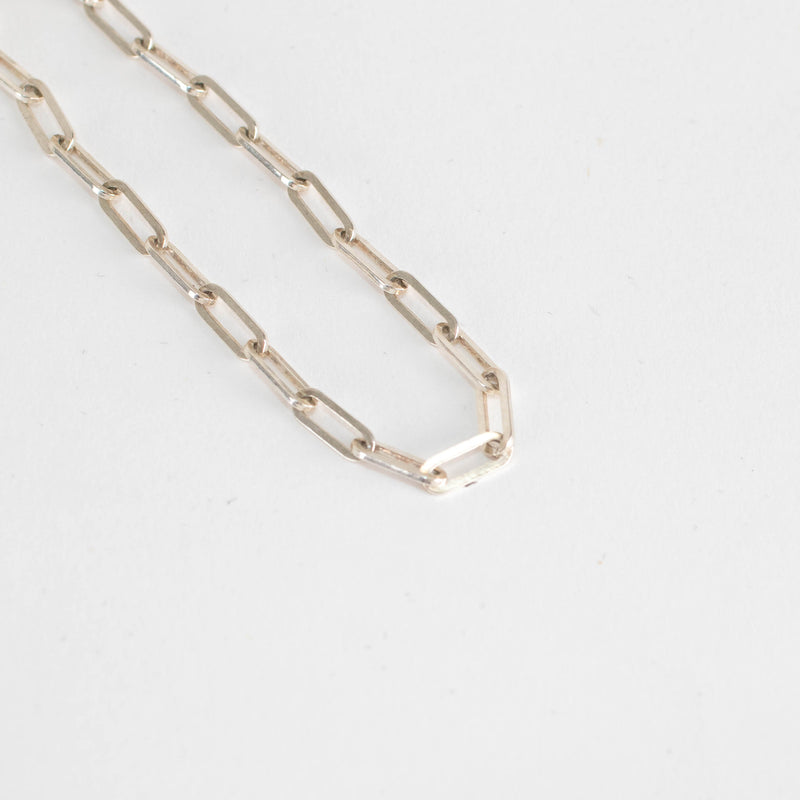 Otimberg T bar Signature Chain Link Silver Bracelet