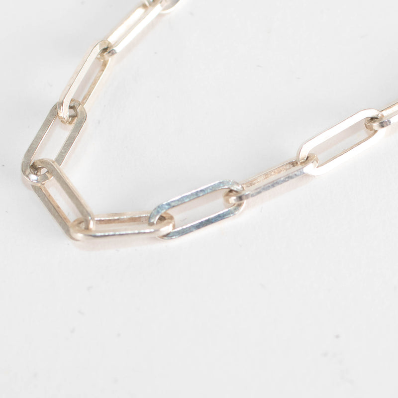 Otimberg T bar Signature Chain Link Silver Bracelet