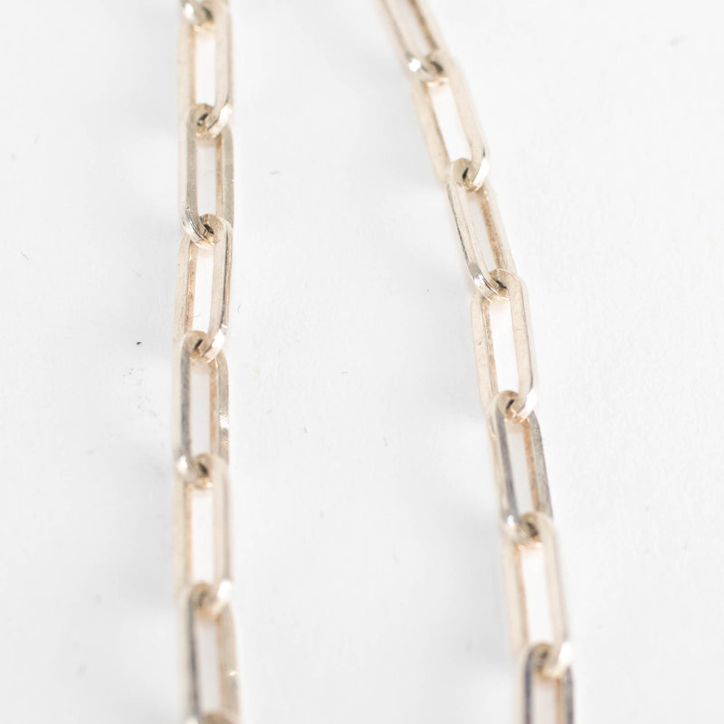 Otimberg T bar Signature Chain Link Silver Bracelet