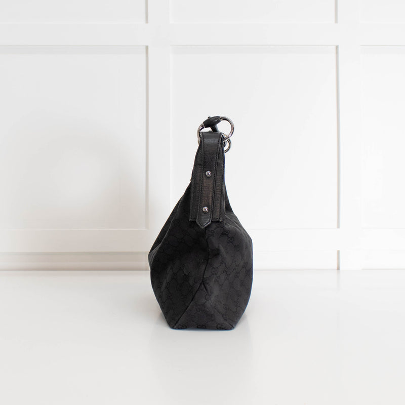 Gucci Black Monogram Shoulder Bag