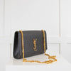 Saint Laurent Black Kate Medium Envelope Bag in Grained Leather