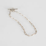Otimberg T bar Signature Chain Link Silver Bracelet