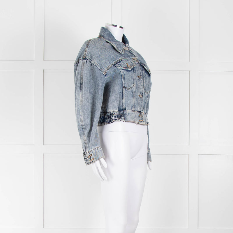 BA & SH Blue Acid Wash Cropped Jacket
