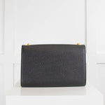 Saint Laurent Black Kate Medium Envelope Bag in Grained Leather