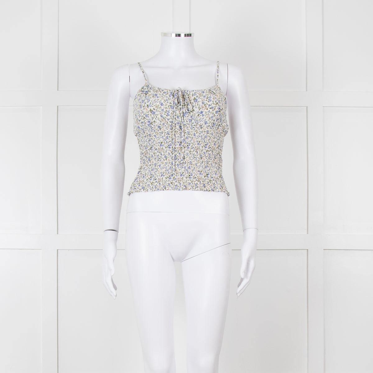Reformation Ditsy Floral Shirred Camisole Top