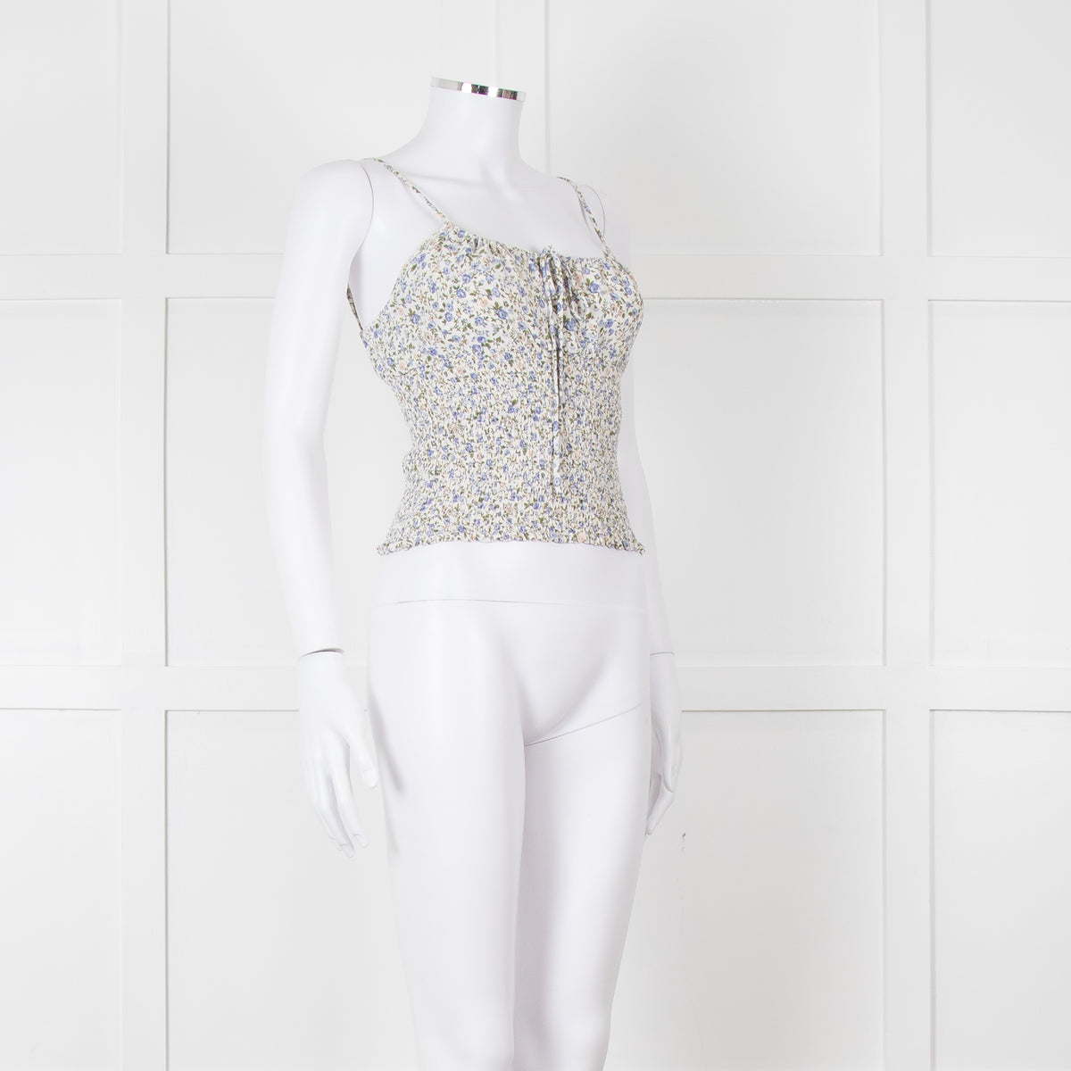 Reformation Ditsy Floral Shirred Camisole Top