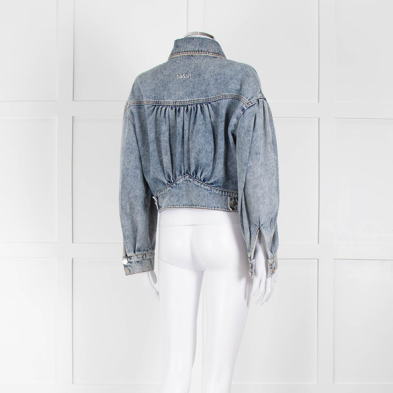 BA & SH Blue Acid Wash Cropped Jacket
