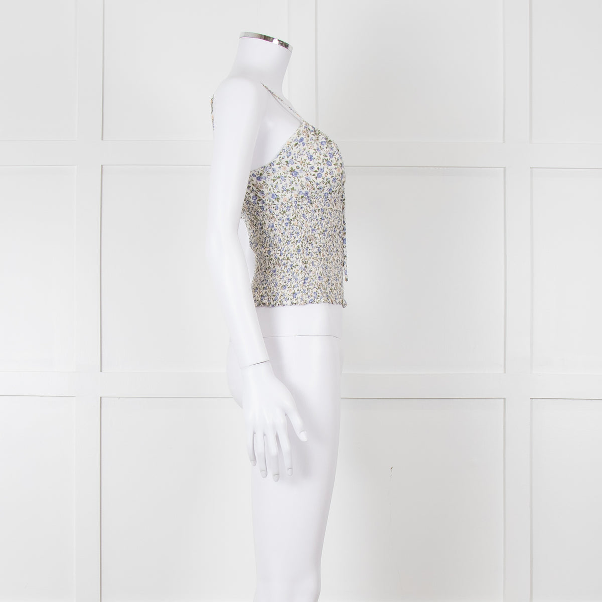 Reformation Ditsy Floral Shirred Camisole Top