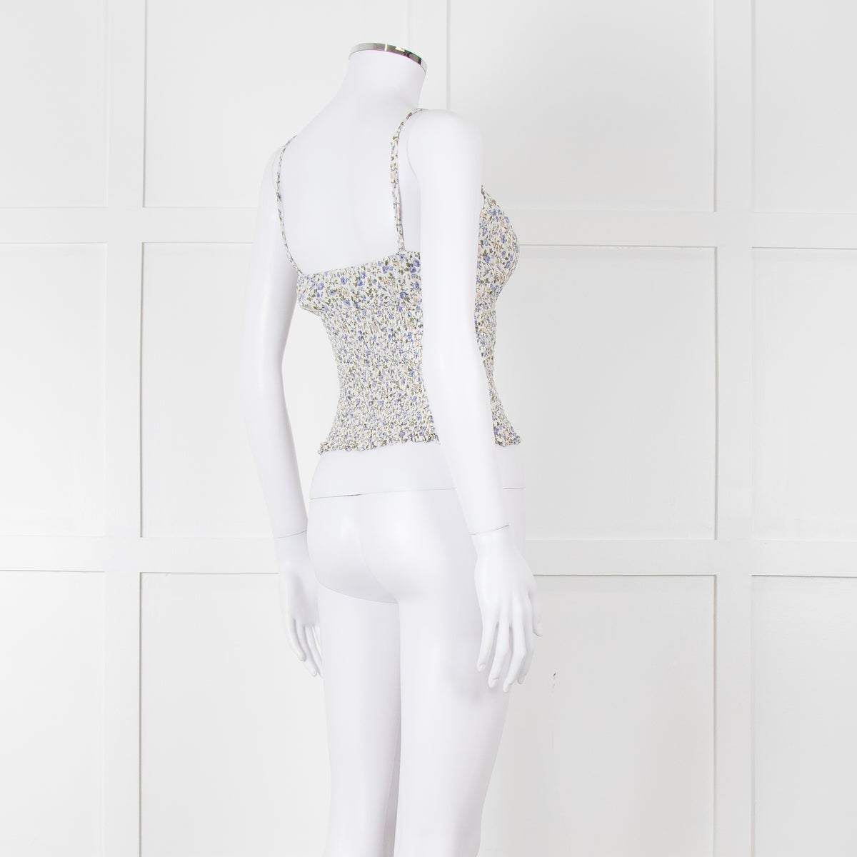 Reformation Ditsy Floral Shirred Camisole Top