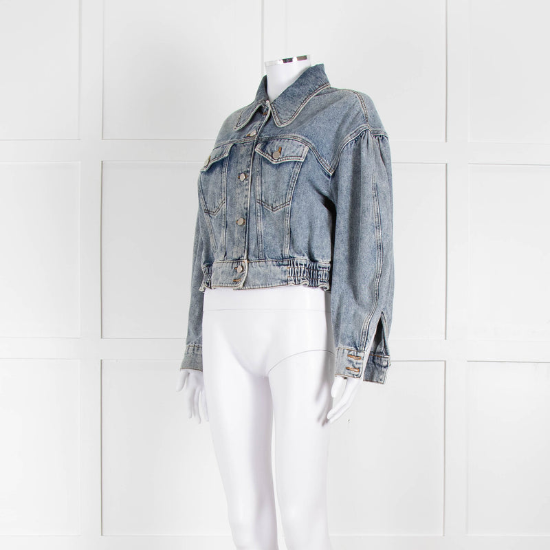 BA & SH Blue Acid Wash Cropped Jacket
