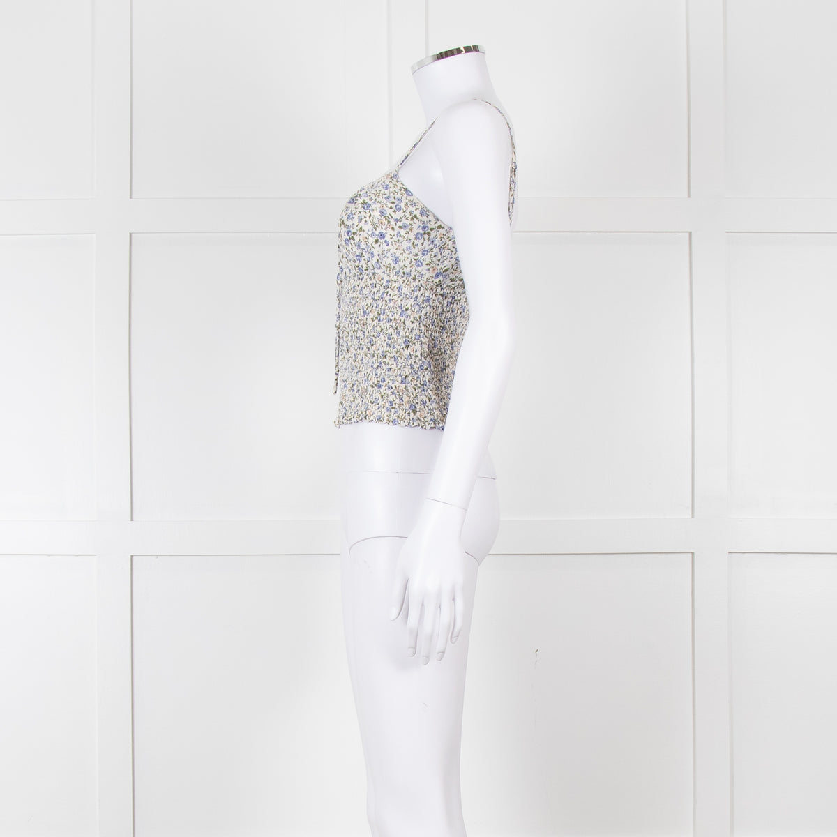 Reformation Ditsy Floral Shirred Camisole Top
