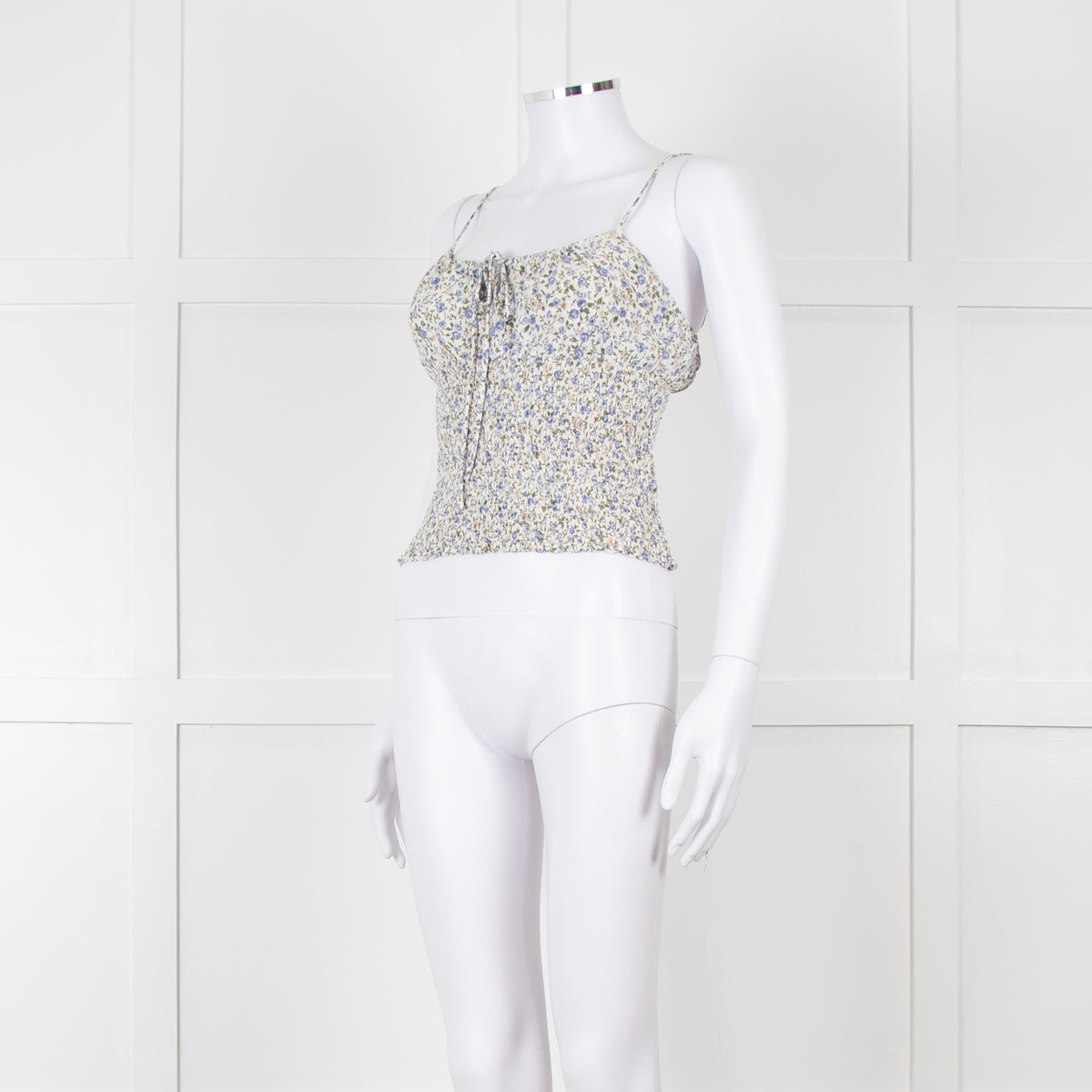 Reformation Ditsy Floral Shirred Camisole Top