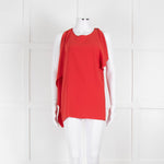 Joseph Red Raw Edge Sleeveless Top