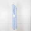 Rixo Blue Check Giselle Midi Dress