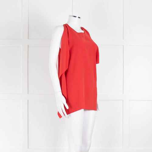 Joseph Red Raw Edge Sleeveless Top