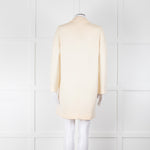Amina Rubinacci Cream Wool Single Breasted Coat
