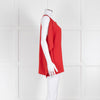 Joseph Red Raw Edge Sleeveless Top