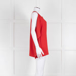 Joseph Red Raw Edge Sleeveless Top