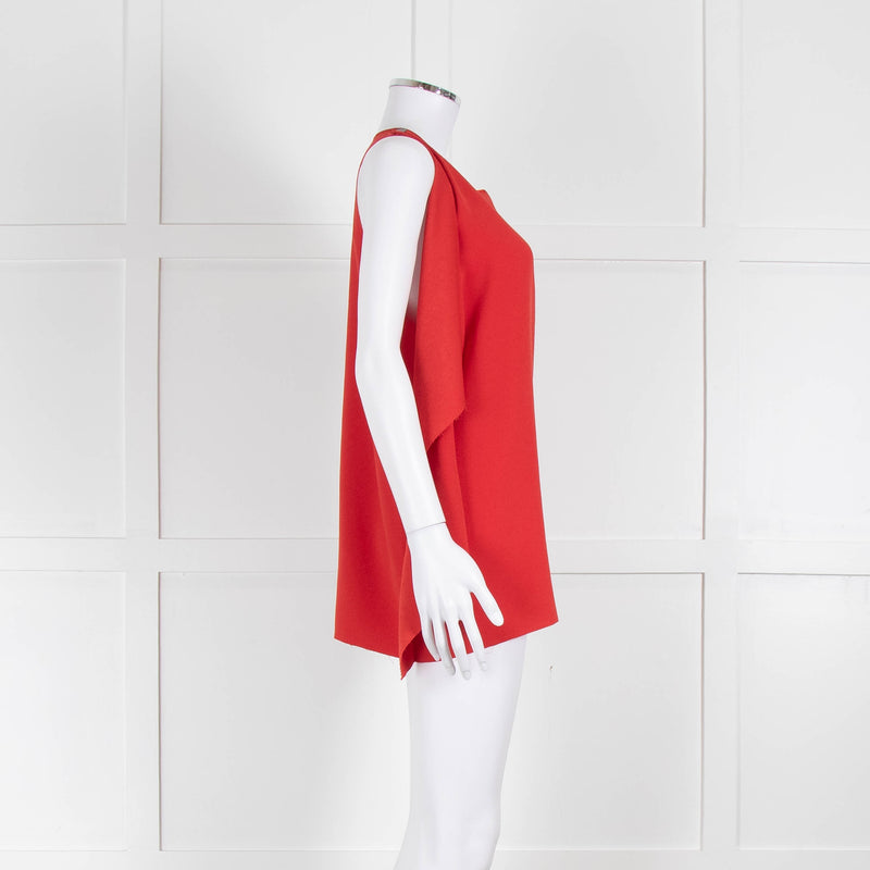 Joseph Red Raw Edge Sleeveless Top