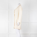 Amina Rubinacci Cream Wool Single Breasted Coat