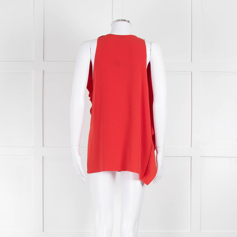 Joseph Red Raw Edge Sleeveless Top