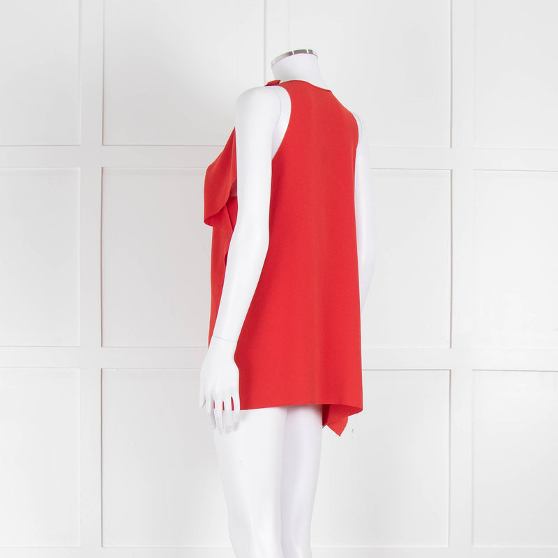 Joseph Red Raw Edge Sleeveless Top