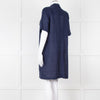 Equipment Navy Linen Shift Dress with Pockets