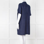Equipment Navy Linen Shift Dress with Pockets
